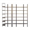 Mercana Taunton I 80L x 10.5W x 90H Brown Wood and Black Iron Six Shelving Unit  3