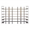 Mercana Taunton I 80L x 10.5W x 90H Brown Wood and Black Iron Six Shelving Unit  2