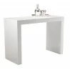 Sunpan Faro Bar Table - High Gloss White - With Decor - Sunpan Faro Bar Table - High Gloss White - With Decor