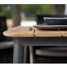 Cane-Line Core Dining Table, 83x36 Inches, Incl. Teak Table Top corner view - Cane-Line Core Dining Table, 83x36 Inches, Incl. Teak Table Top corner view