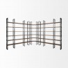 Mercana Taunton II 80L x 10.5W x 90H Dark Brown Wood And Black Iron Six Shelving Unit1
