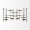 Mercana Taunton II 80L x 10.5W x 90H Dark Brown Wood And Black Iron Six Shelving Unit1 - Mercana Taunton II 80L x 10.5W x 90H Dark Brown Wood And Black Iron Six Shelving Unit1