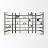 Mercana Taunton II 80L x 10.5W x 90H Dark Brown Wood And Black Iron Six Shelving Unit 3 - Mercana Taunton II 80L x 10.5W x 90H Dark Brown Wood And Black Iron Six Shelving Unit 3