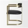 Mercana Hollyfield II Black Leather Seat Gold Iron Frame Dining Chair Other Side  - Mercana Hollyfield II Black Leather Seat Gold Iron Frame Dining Chair Other Side 