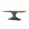 Mercana Maxton II 79x39 Rectangular Brown Solid Wood Top Dark Gunmetal Base Dining Table 3 - Mercana Maxton II 79x39 Rectangular Brown Solid Wood Top Dark Gunmetal Base Dining Table 3