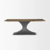 Mercana Maxton II 79x39 Rectangular Brown Solid Wood Top Dark Gunmetal Base Dining Table - Mercana Maxton II 79x39 Rectangular Brown Solid Wood Top Dark Gunmetal Base Dining Table