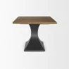 Mercana Maxton II 79x39 Rectangular Brown Solid Wood Top Dark Gunmetal Base Dining Table Side - Mercana Maxton II 79x39 Rectangular Brown Solid Wood Top Dark Gunmetal Base Dining Table Side