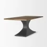 Mercana Maxton II 79x39 Rectangular Brown Solid Wood Top Dark Gunmetal Base Dining Table - Mercana Maxton II 79x39 Rectangular Brown Solid Wood Top Dark Gunmetal Base Dining Table