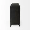 Mercana Poppy I 79x16 Black Metal With Glass Door Sideboard Side - Mercana Poppy I 79x16 Black Metal With Glass Door Sideboard Side