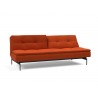  Innovation Living Dublexo Pin Sofa Bed in Elegance Paprika - Angled Back Slightly Folded