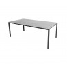 Cane-Line Pure Dining Table Base, 78.8" x 39.4", Aluminium