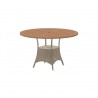 Cane-Line Lansing Dining Table, Small, Dia. 47.25" Taupe, Cane-line Weave Natural, Cane-line WeaveTaupe, Cane-line Weave Base