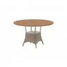 Cane-Line Lansing Dining Table, Small, Dia. 47.25" Taupe, Cane-line Weave Natural, Cane-line WeaveTaupe, Cane-line Weave Base - Cane-Line Lansing Dining Table, Small, Dia. 47.25" Taupe, Cane-line Weave Natural, Cane-line WeaveTaupe, Cane-line Weave Base