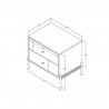 Manhattan Comfort Jasper Nightstand with Steel Gold Legs