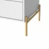 Manhattan Comfort Jasper Nightstand with Steel Gold Legs in Off White Matte Legs - Manhattan Comfort Jasper Nightstand with Steel Gold Legs in Off White Matte Legs