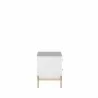 Manhattan Comfort Jasper Nightstand with Steel Gold Legs in Off White Matte Side - Manhattan Comfort Jasper Nightstand with Steel Gold Legs in Off White Matte Side