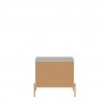 Manhattan Comfort Jasper Nightstand with Steel Gold Legs in Grey Gloss Back