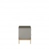 Manhattan Comfort Jasper Nightstand with Steel Gold Legs in Grey Gloss Side