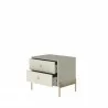 Manhattan Comfort Jasper Nightstand with Steel Gold Legs in Off White Matte Open - Manhattan Comfort Jasper Nightstand with Steel Gold Legs in Off White Matte Open