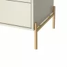 Manhattan Comfort Jasper Nightstand with Steel Gold Legs in Off White Matte Legs - Manhattan Comfort Jasper Nightstand with Steel Gold Legs in Off White Matte Legs