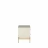 Manhattan Comfort Jasper Nightstand with Steel Gold Legs in Off White Matte Side - Manhattan Comfort Jasper Nightstand with Steel Gold Legs in Off White Matte Side