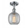 Glass Semi Flush - Polished Chrome - CLEAR SEEDY