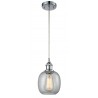 Glass Cord Pendant - Polished Chrome - CLEAR SEEDY