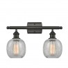 Glass Vanity Light - Oiled Rubbed Bronze - CLEAR CRACKELD