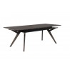 Alpine Furniture Lennox Rectangular Extension Dining Table, Dark Tobacco - Front Side Angle