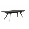 Alpine Furniture Lennox Rectangular Extension Dining Table, Dark Tobacco - Front Side Angle - Alpine Furniture Lennox Rectangular Extension Dining Table, Dark Tobacco - Front Side Angle