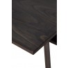 Alpine Furniture Lennox Rectangular Extension Dining Table, Dark Tobacco - Edge Close-up