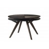 Alpine FurnitureLennox Round Dining Table, Dark Tobacco - Front Side View