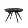 Alpine FurnitureLennox Round Dining Table, Dark Tobacco - Front Side View - Alpine FurnitureLennox Round Dining Table, Dark Tobacco - Front Side View