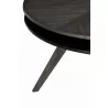 Alpine FurnitureLennox Round Dining Table, Dark Tobacco - Leg Close-up - Alpine FurnitureLennox Round Dining Table, Dark Tobacco - Leg Close-up