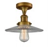 Glass Semi-Flush - Antique Copper - Brushed Brass