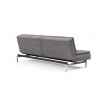  Innovation Living Dublexo Stainless Steel Sofa Bed - Mixed Dance Grey - Back Angled