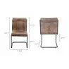 Ansel Dining Chair Grazed Brown Leather - Set Of Two-dimension - Ansel Dining Chair Grazed Brown Leather - Set Of Two-dimension