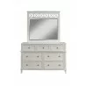 Alpine Furniture Potter Mirror, White - Front Angle - Alpine Furniture Potter Mirror, White - Front Angle