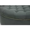 Baxton Studio Iglehart Gray Linen Modern Tufted Ottoman - Ottoman Edge - Baxton Studio Iglehart Gray Linen Modern Tufted Ottoman - Ottoman Edge