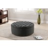 Baxton Studio Iglehart Gray Linen Modern Tufted Ottoman - Lifestyle