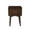 Alpine Furniture Flynn End Table, Walnut - Front Angle - Alpine Furniture Flynn End Table, Walnut - Front Angle