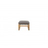 Cane-Line Endless Soft Footstool, Incl. Grey Cane-Line AirTouch Cushion Set  ,Cane-line Soft Rope, Dark grey, teak legs
