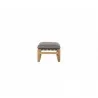 Cane-Line Endless Soft Footstool, Incl. Grey Cane-Line AirTouch Cushion Set  ,Cane-line Soft Rope, Dark grey, teak legs - Cane-Line Endless Soft Footstool, Incl. Grey Cane-Line AirTouch Cushion Set  ,Cane-line Soft Rope, Dark grey, teak legs