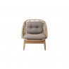 Cane-Line Strington Lounge Chair W/Teak Frame, front view