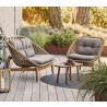 Cane-Line Strington 2-Seater Sofa W/Teak Frame, Incl. Cane-Line AirTouch Cushions, Cane-Line Weave Outdoor 