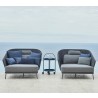 Cane-Line Mega Lounge Chair, Incl. Grey Cane-Line AirTouch Cushions Outdoor 1