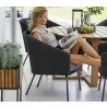 Cane-Line Mega Dining Chair, Incl. Grey Cane-Line AirTouch Cushions - Cane-Line Mega Dining Chair, Incl. Grey Cane-Line AirTouch Cushions