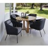 Cane-Line Mega Dining Chair, Incl. Grey Cane-Line AirTouch Cushions Image 2