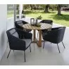 Cane-Line Mega Dining Chair, Incl. Grey Cane-Line AirTouch Cushions Image 2 - Cane-Line Mega Dining Chair, Incl. Grey Cane-Line AirTouch Cushions Image 2