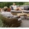 Cane-line Basket 2-seater sofa, incl. AirTouch Cushions -Weave, Natural, incl. taupe - Cane-line Basket 2-seater sofa, incl. AirTouch Cushions -Weave, Natural, incl. taupe